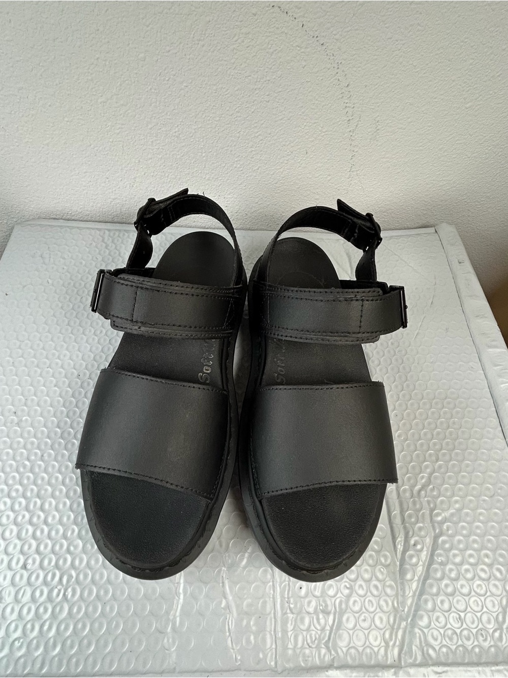 Dr. Martens Voss Black Leather Platform Sandals Women’s US 8 UK 6 EU 39